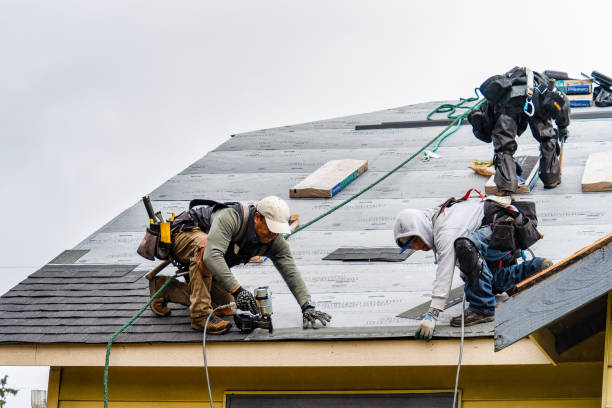 Professional Gutter Installation technician working in Okatie, SC